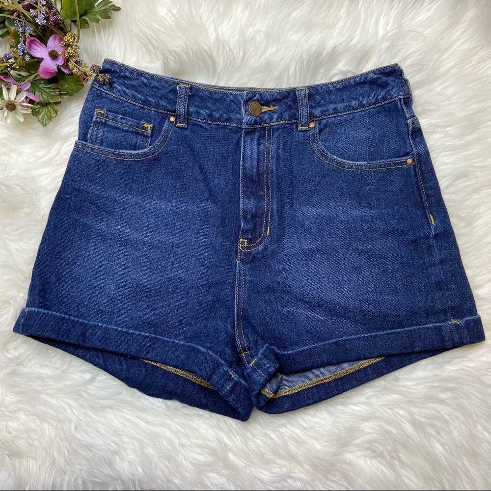 Bullhead by PacSun Dark Blue Denim High Rise Short